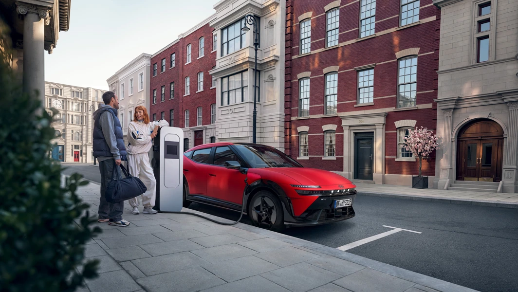 Hyundai IONIQ 3 Exterior Charging Station Lifestyle 16X9