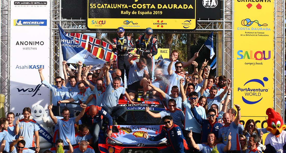 Platz 1,3 und 4 für Hyundai bei der Rallye Spanien