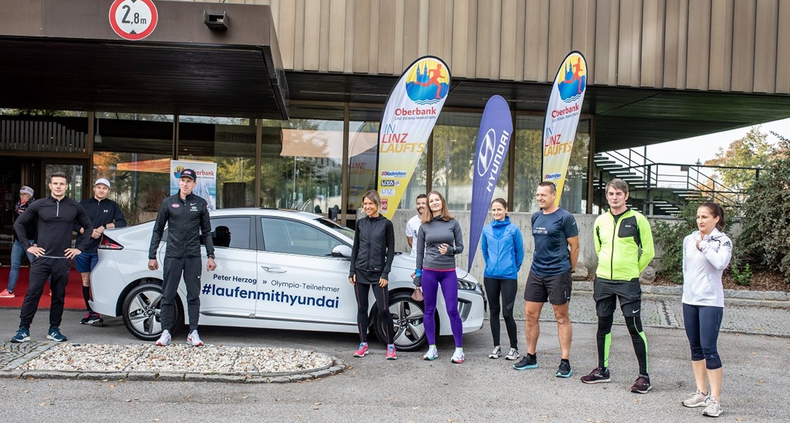 Lauftraining mit Hyundai Markenbotschafter Peter Herzog in Linz