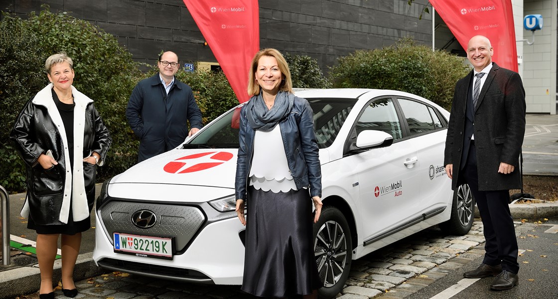 28 Hyundai IONIQ Elektro ab sofort im Carsharing Einsatz der Wiener Linien