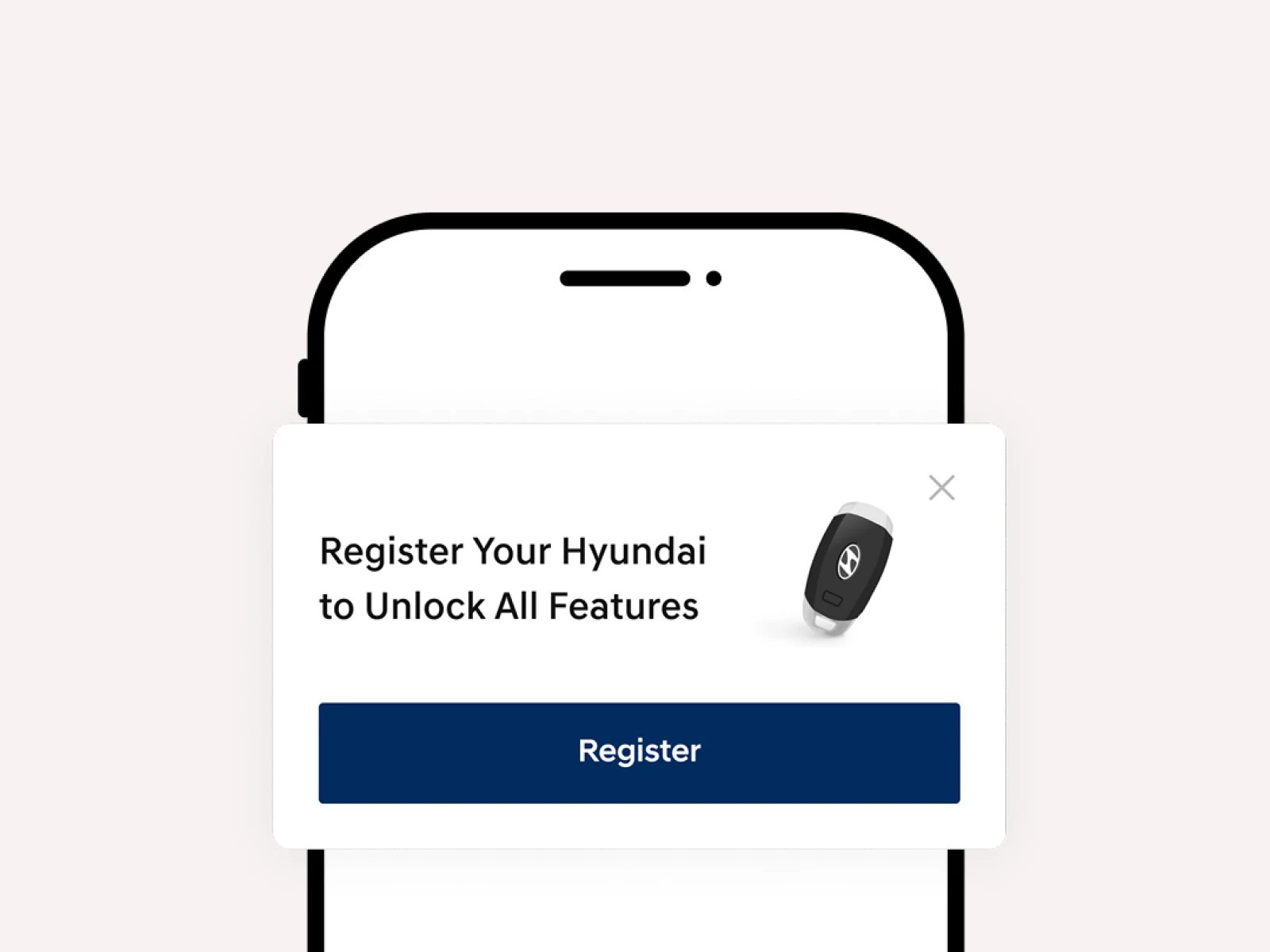 Hyundai Myhyundai App Register Smartphone Background Light Sand
