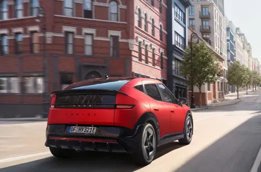 Hyundai IONIQ 3 Exterior 3 4 Rear Driving 1X1