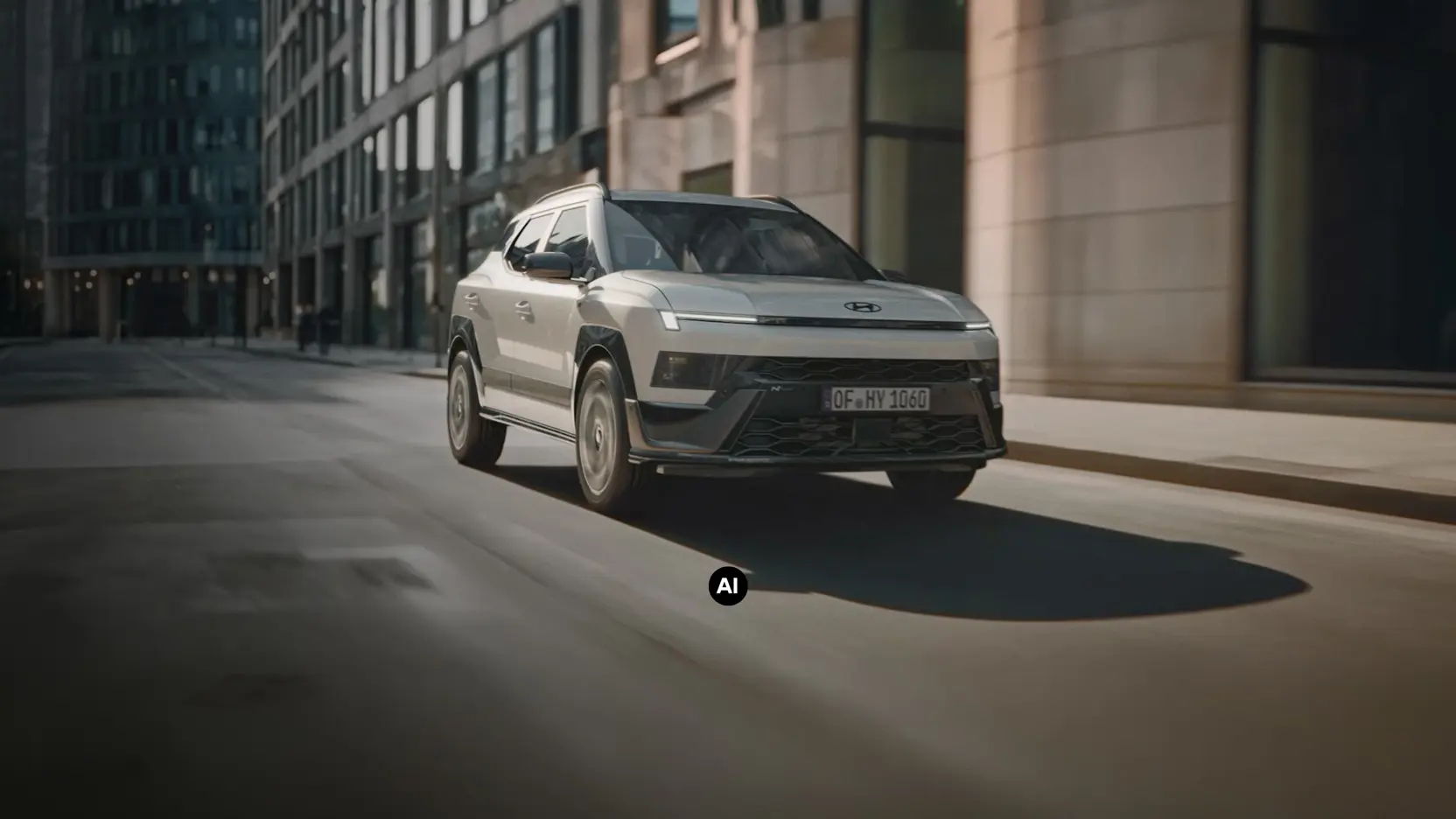 Hyundai BAYON Exterior Driving Shot Hero AI