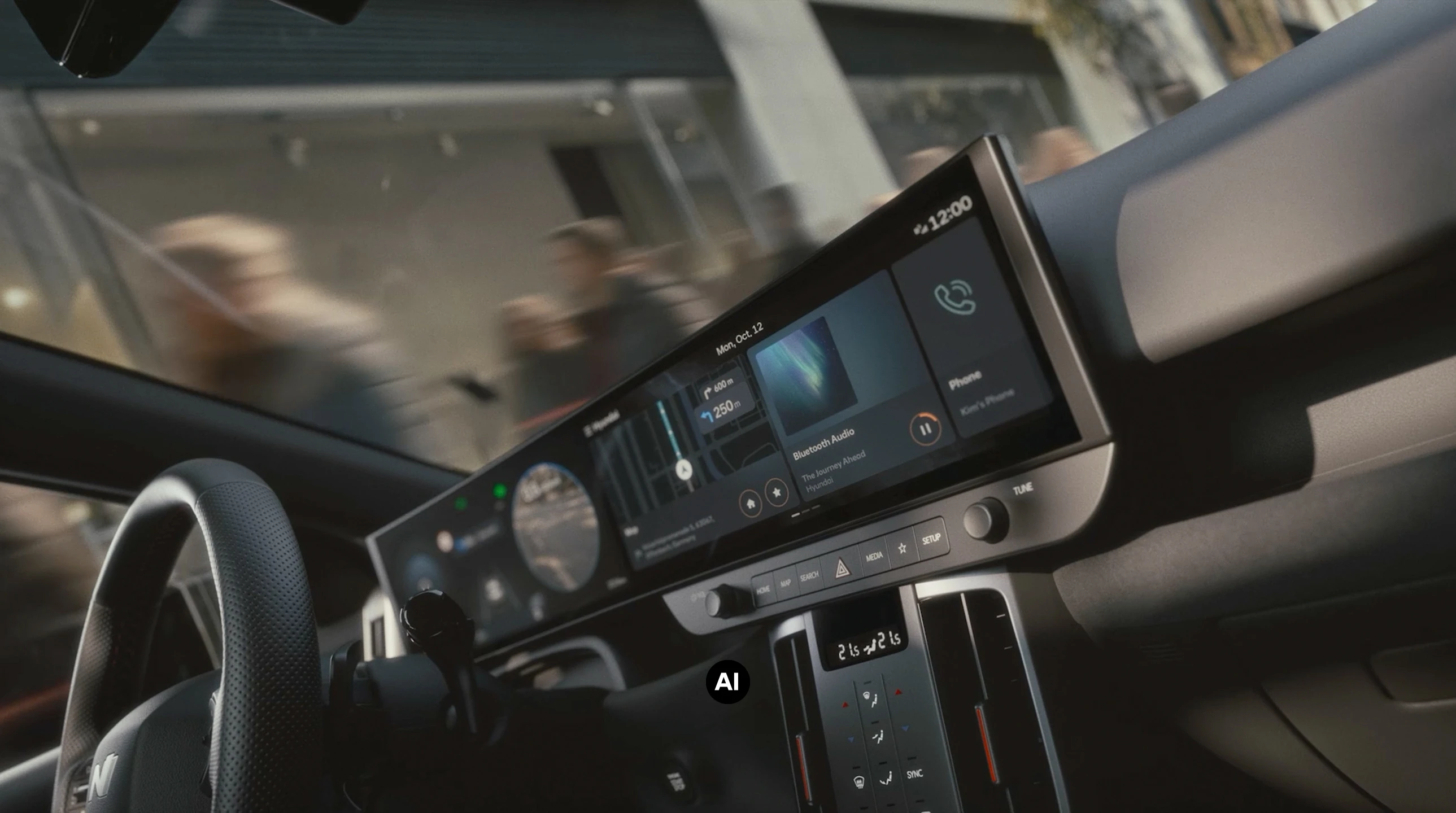 Hyundai BAYON Interior Panoramic Curved Display AI