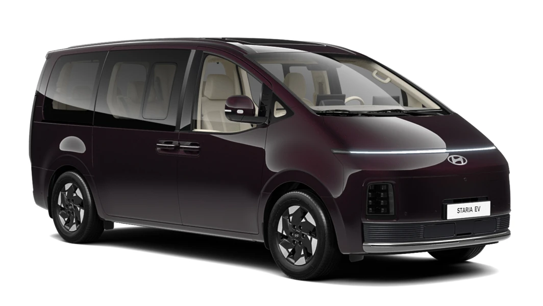 Hyundai STARIA Electric 3 4 Side Front Maroon Pearl 4X3