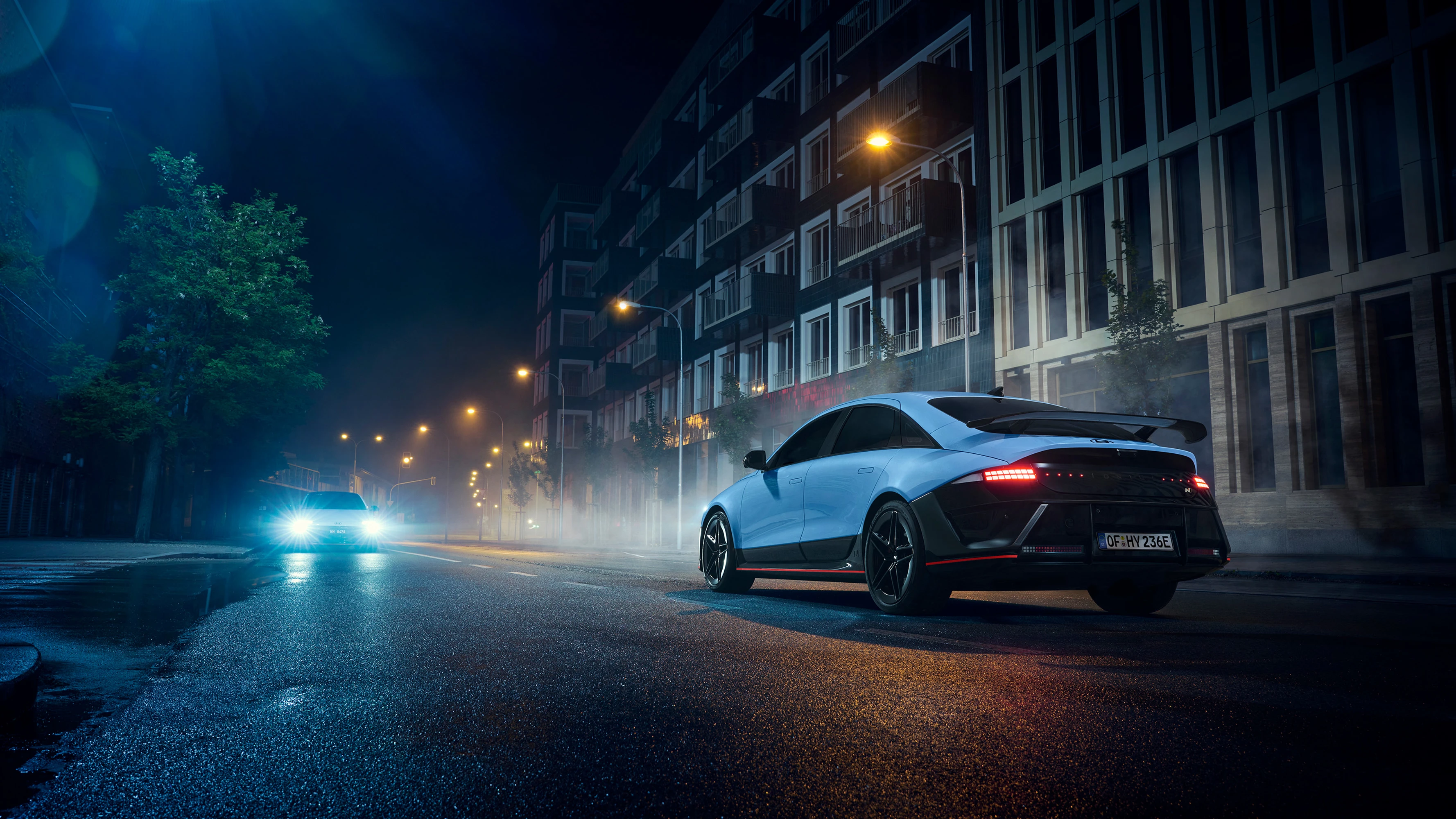 Hyundai IONIQ 6N Exterior Rear Night 29 IONIQ 6N Night Rear Quarter